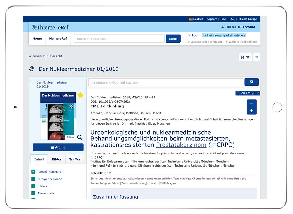 Produkt - Thieme eRef - Das Wissensportal für Ärzte