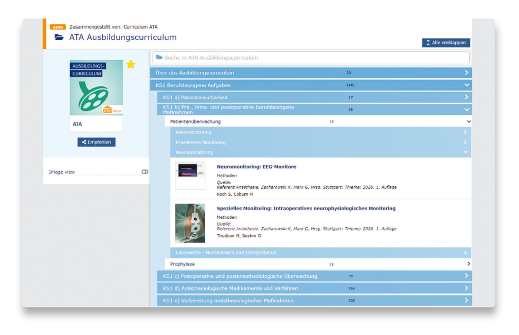 Thieme eRef ATA/OTA: Smart schooling