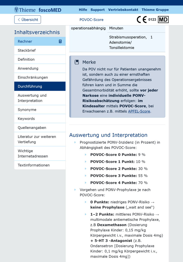 foscoMED - POVOC Score